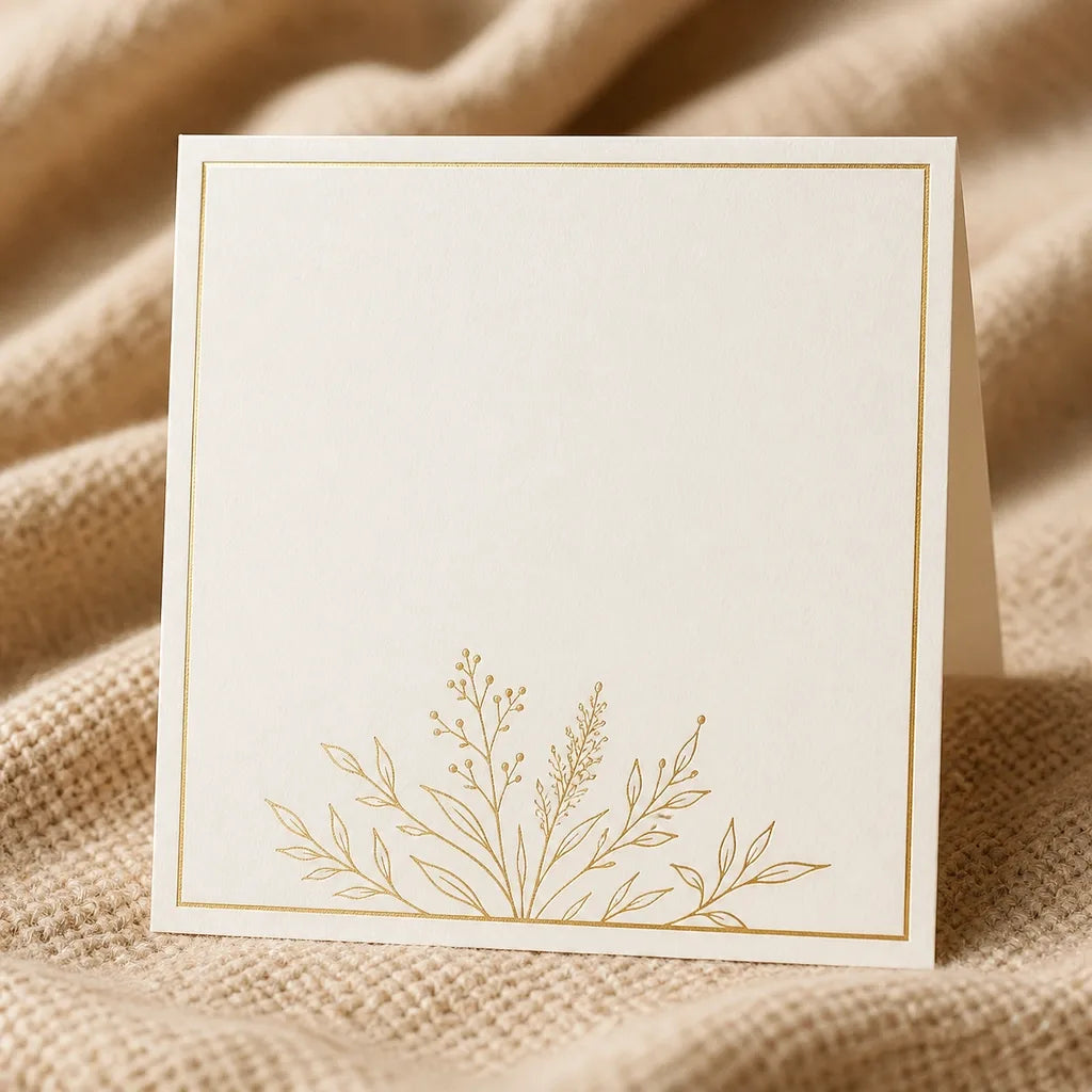 POPTEX Gold Botanical Thank You message card