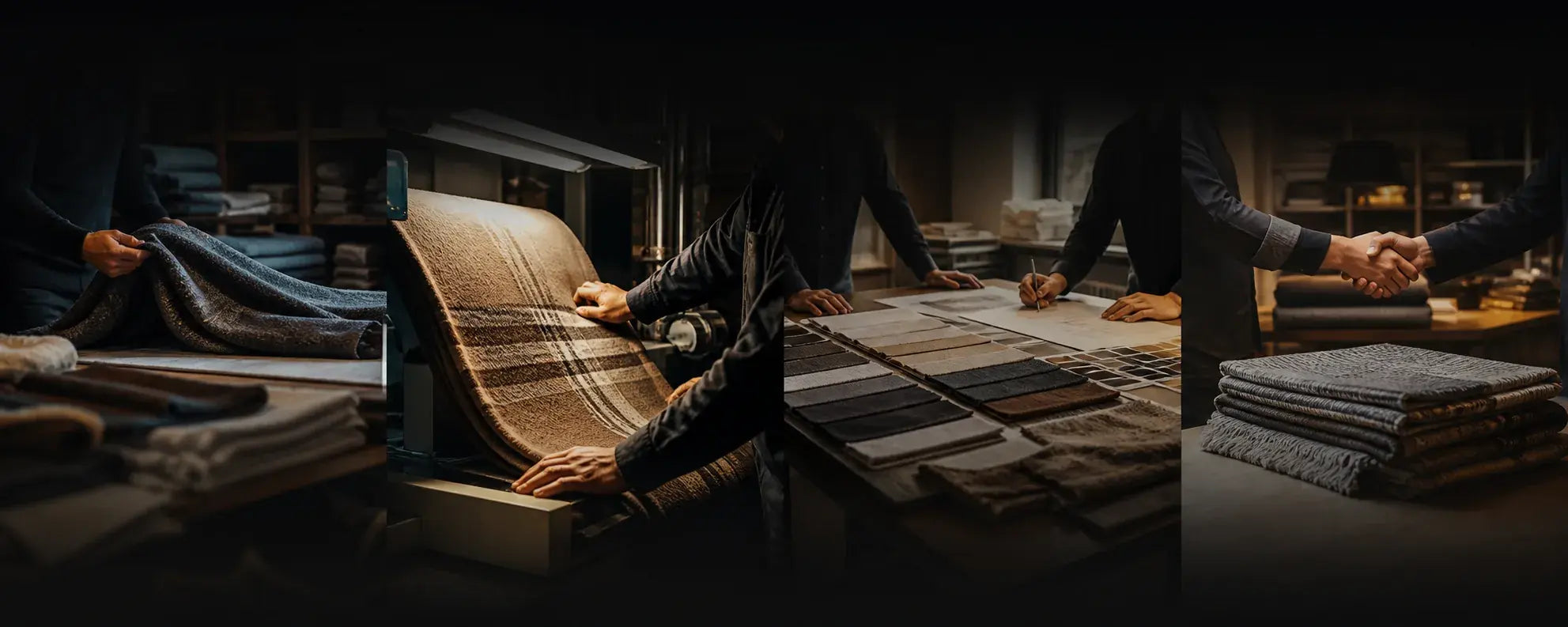 Textile workshop scenes for experience quality innovation and partnership