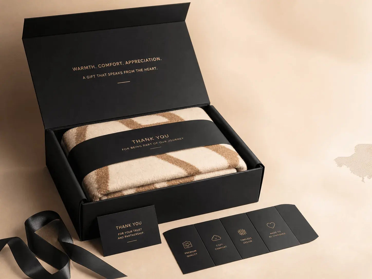 Corporate AI recommended blanket gift kit