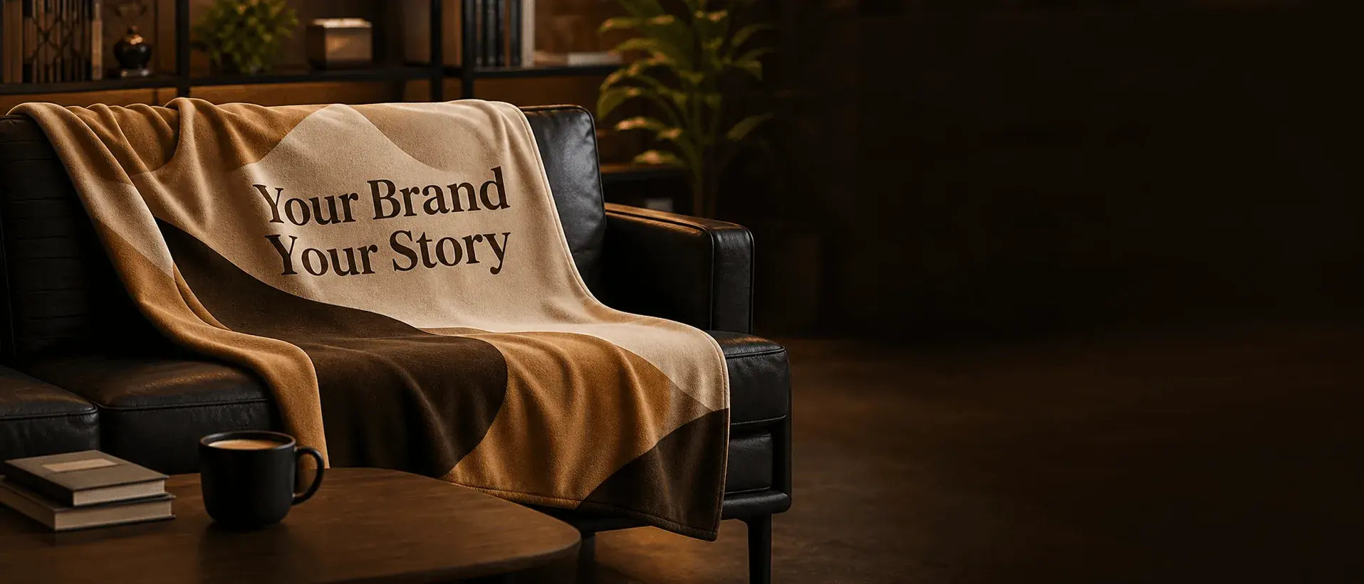 Corporate blanket with brand story message
