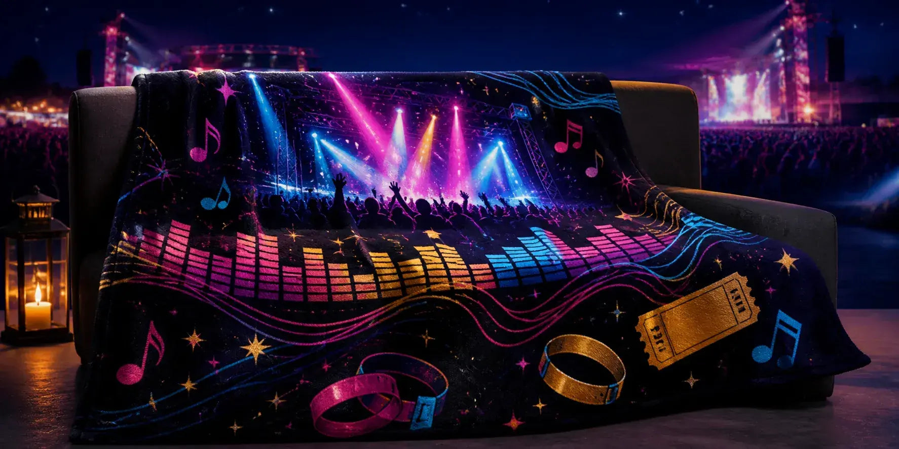 Music festival custom blanket preview