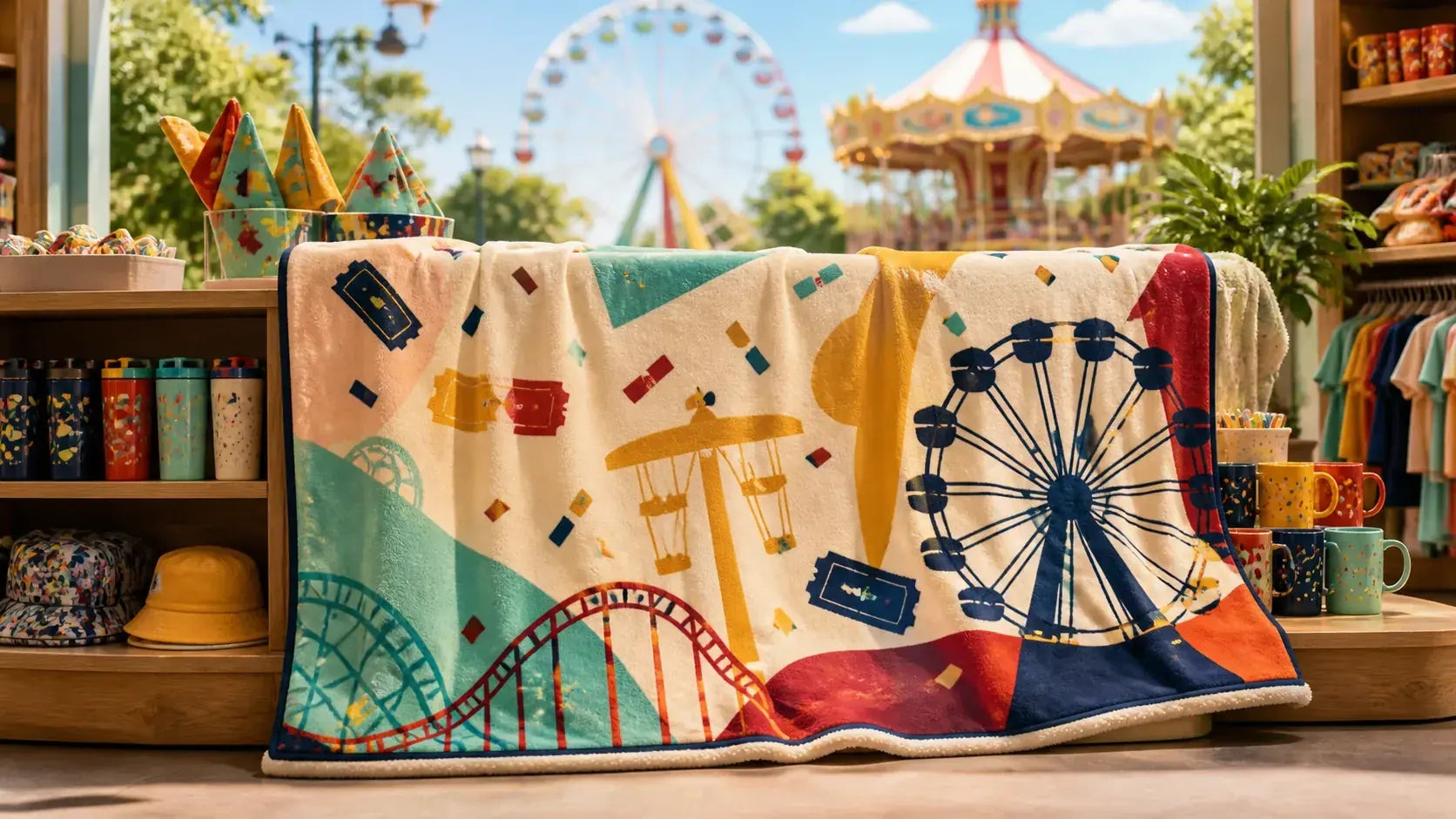 Theme Park Merch custom blanket scenario